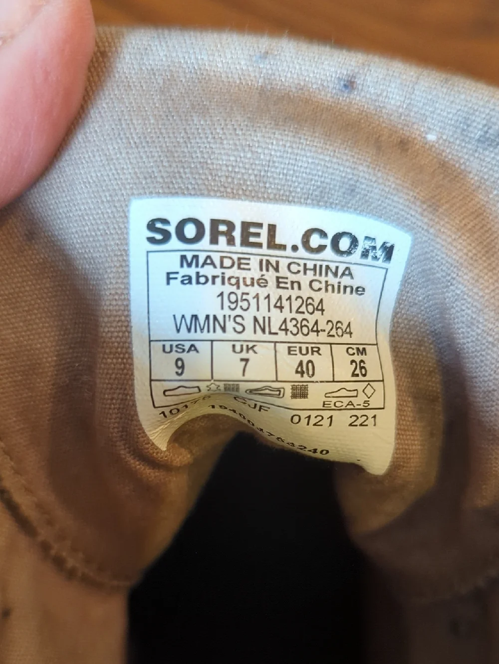Sorel Joan Of Arctic Wedge III Lexi Waterproof Hiker Boots Taupe Neutral Sz 9